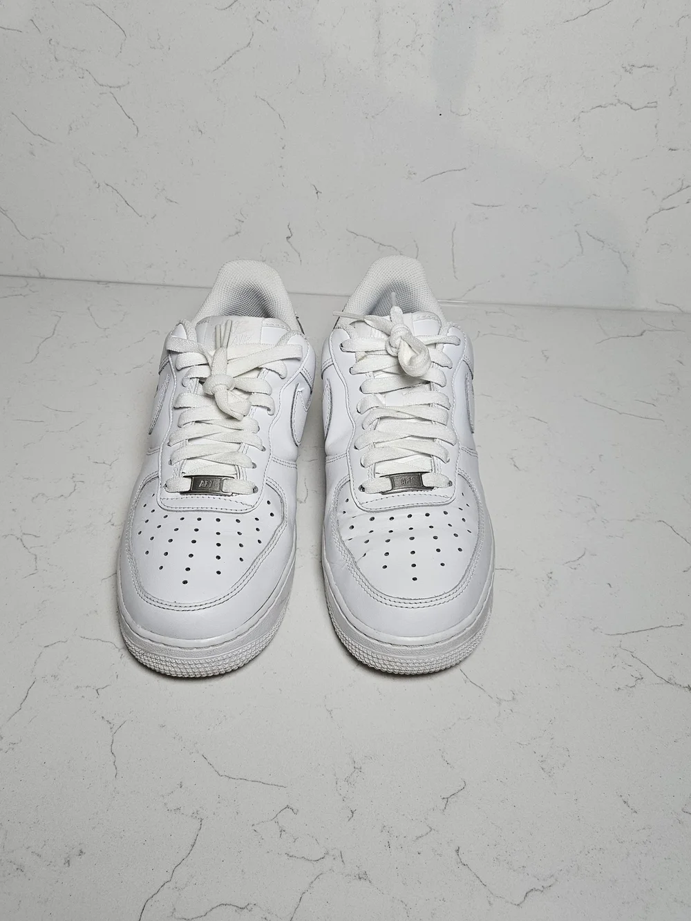 Nike Air Force 1 Men’s White Leather Low Top Sneakers